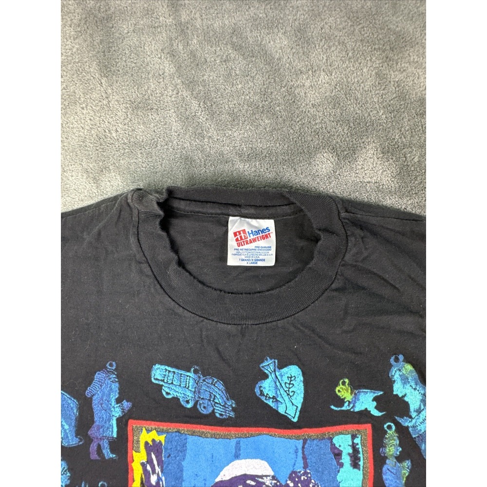Vintage 90s Carlos‎ Santana Milagro T Shirt Single Stitch Tour Concert Rock XL - Picture 5 of 16